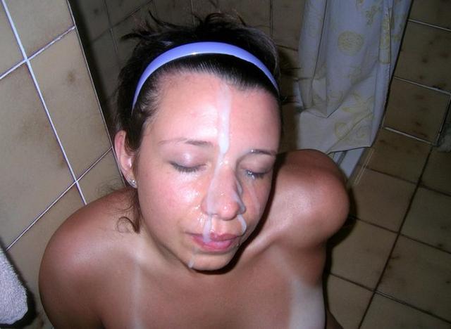 Bitch loves when profusely cum on her face 13 photo