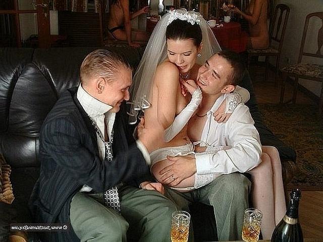 Anxious bride spreads legs and stick out their asses 6 photo