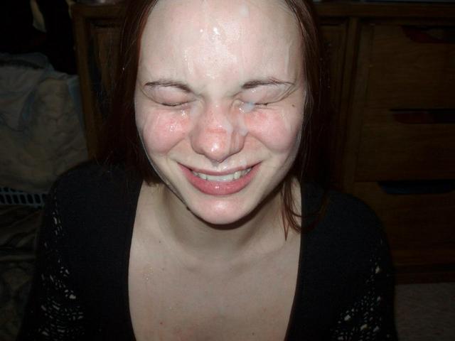 Dense sperm splatter on cute face 19 photo