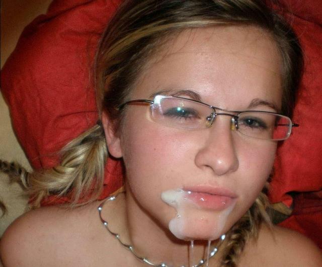 Dense sperm splatter on cute face 21 photo