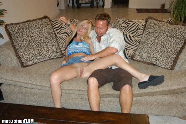 40-years man fuck hot blonde on sofa 6 photo